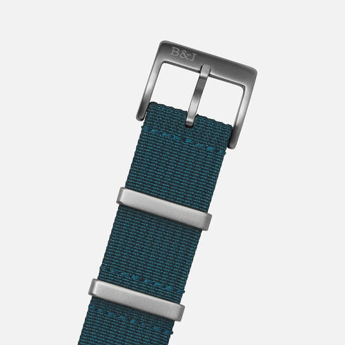 Tidal Blue Ribbed Nylon