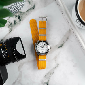 Harvest Yellow Ribbed Nylon