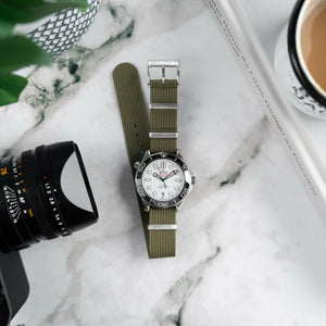 Army Green Ribbed Nylon